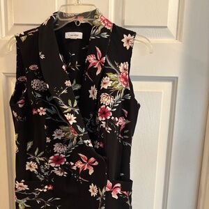 Calvin Klein Sleeveless Belted Heavy Dress w/Pockets Size 6